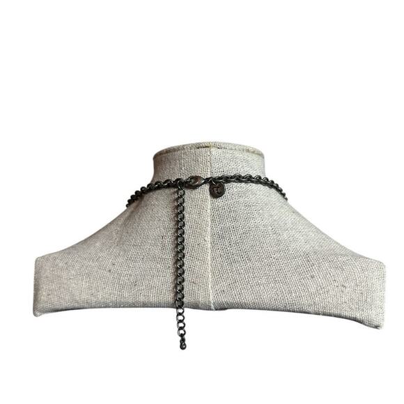 Touchstone Crystal by Swarovski Choker Necklace Jewelry Boho 8" Drop Rhinestones - Picture 3 of 7